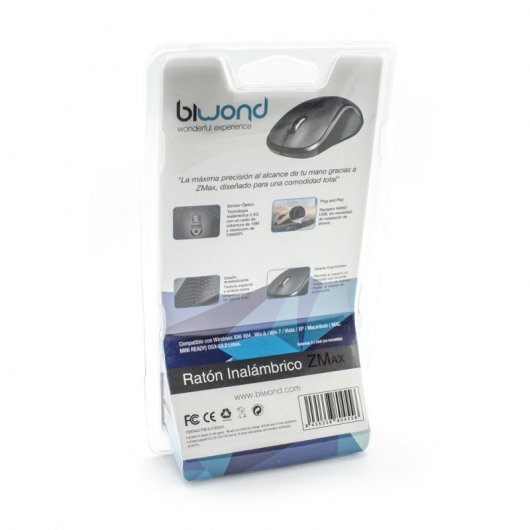 Biwond ZMax Mini Raton Inalámbrico Negro