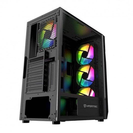 Nfortec Zetus Verre Trempé USB 3.0 ARGB Noir