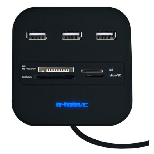 B-Move BM-CR04 Hub USB Lector de Tarjetas 20 en 1 USB