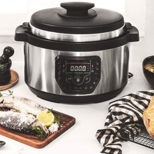Olla Multicooker Cecotec GM H Ovall 8L 1000W Programável 19 Programas Eco Cinzento