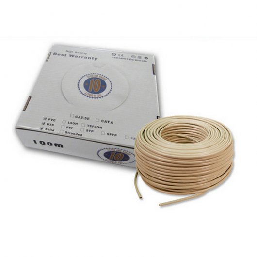 Bobina 305m Cable Red Rígido UTP Cat.6 Libre de Halógenos