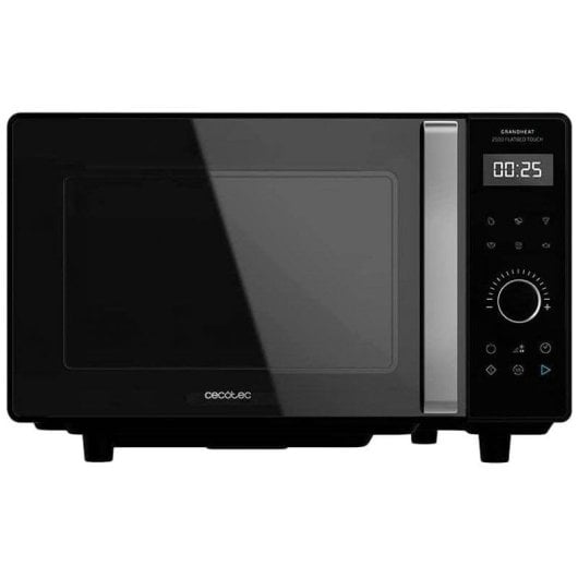 Microondas Cecotec GrandHeat 2500 Flatbed Touch Black 25 L 800W Digital Sem Prato 8 Programas