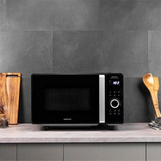 Microondas Cecotec GrandHeat 2500 Flatbed Touch Black 25 L 800W Digital Sem Prato 8 Programas