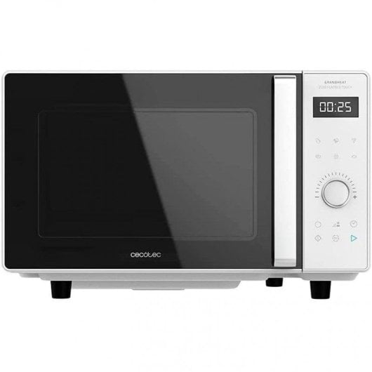 Microondas Cecotec Grandheat 2500 Flatbed Touch White 25L 800W 8 Programas Táctil