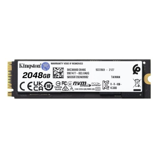Disco Duro Kingston KC3000 2TB SSD M.2 PCIe 4.0 7000MB/s Dissipatore