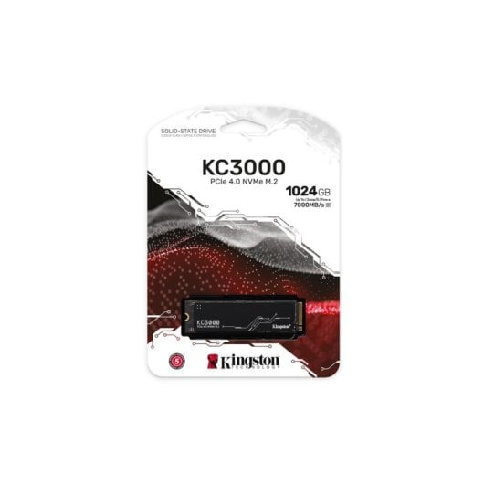 Disco Duro Kingston KC3000 1TB M.2 PCIe 4.0 NVMe 7000MB/s Disipador Térmico