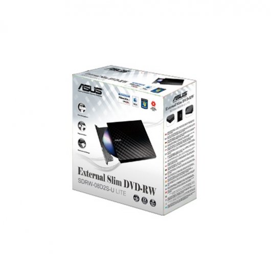 Asus SDRW-08D2S-U Lite Grabadora DVD Slim Externa USB Negra Reacondicionado