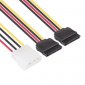 Owlotech Cable Adaptador Molex 4 Pines Macho A 2x SATA 15 Pines
