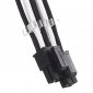 Phanteks CB8P Cable Extensión Placa Base 4+4 Pines Blaco/Negro