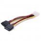 Cable Adaptador Molex 4 Pines Macho A 2 x SATA 15 Pines