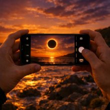 Smartphones con zoom óptico para el eclipse