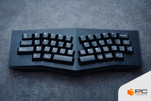 Un teclado ergonómico