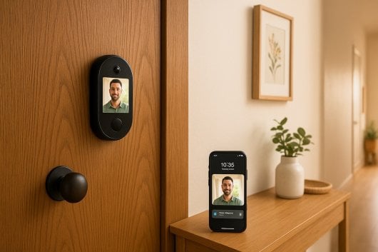 Mirilla digital ubicada en puerta
