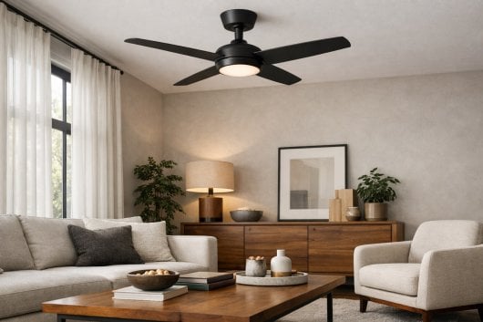Un ventilador con tiras en funcionamiento
