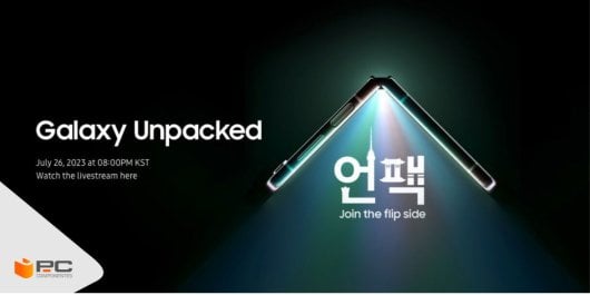Cartel de promoción del Samung Galaxy Unpacked