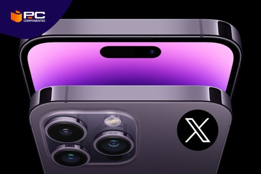 Imagen del iPhone 14 Pro Max junto al nuevo icono de Twitter