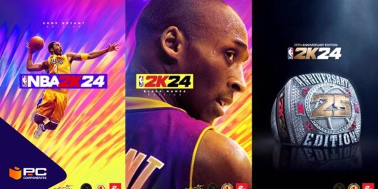 Capas das diferentes edições do videojogo NBA 2K24