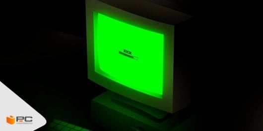 Logo de Kick en la pantalla de un ordenador