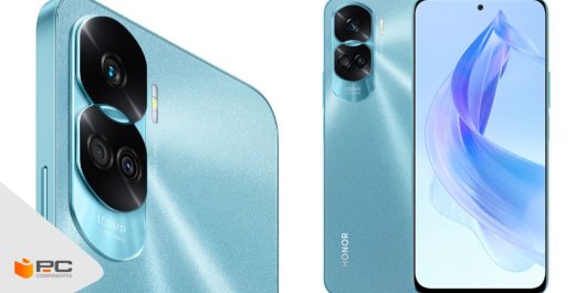 Imagen frontal y trasera del teléfono Honor 90 Lite