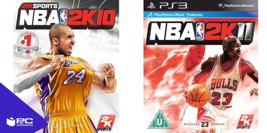 Portadas del NBA 2K10 y 2K11