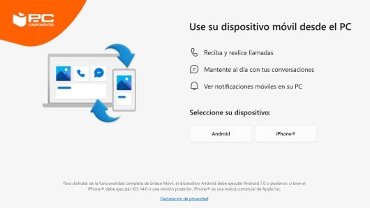 Programa de Windows que sirve para ver la pantalla del móvil en el PC