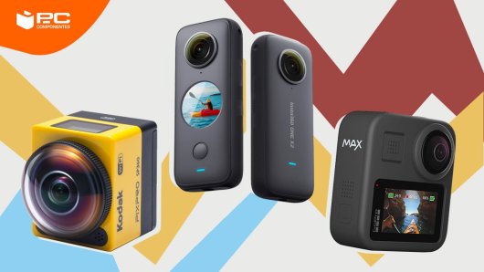 Las 3 mejores camaras de acción 360º una al lado de la otra