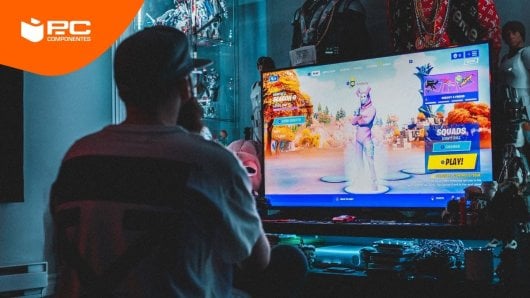 Una persona intentando ajustar la imagen de una TV para jugar a videojuegos