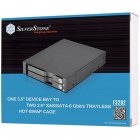 Silverstone FS202B Frontal de 3.5" Preto para 2 Discos Rígidos SATA 2.5