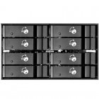 Silverstone F208B Frontal de 5.25" Preta para 8 Discos Rígidos 2.5'' SATA