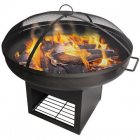 Purline EFP63 Brasero de Exterior con Tapa Acero Negro