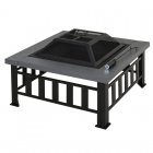 Outsunny Brasero Exterior para Terraza Negro
