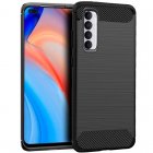 Cool Funda Carbón Negro para Oppo Reno 4 Pro