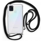 Cool Funda Transparente Reforzada con Cordón Negro para Samsung Galaxy A21s A217