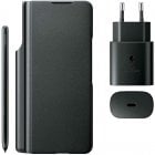 Samsung Note Pack Galaxy Z Fold3 Funda Flip Cover Negra + S Pen + Cargador 25W