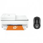 HP Envy 6420e Multifunções WiFi Branca + 6 Meses de Impressão Instant Ink com HP+ + HP 1000 Rato USB Preto