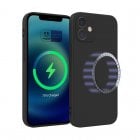ICOVERI Funda Magnética de Silicona compatible con Iphone 12 Mini, Magética, Compatible con Accesorios Magsafe y carga inalámbrica, para iPhone 12 Mini, color Negro
