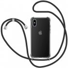 Icoveri Funda con Cordón Negro para iPhone X/XS
