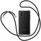 Icoveri Funda con Cordón Negro para Samsung Galaxy A51/M40S
