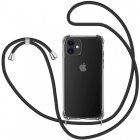 Icoveri Funda con Cordón Negro para iPhone 12 Mini