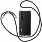 Icoveri Funda con Cordón Negro para Xiaomi Mi Note 10 Lite