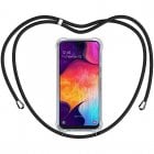 Icoveri Funda con Cordón Negro para Samsung Galaxy A50/A50S/A30S