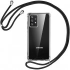 Icoveri Funda con Cordón Negro para Samsung Galaxy A52