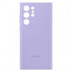 Samsung Silicone Cover Funda de Silicona Lavanda para Galaxy S22 Ultra