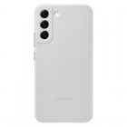 Samsung Leather Cover Funda de Piel Gris Claro para Galaxy S22 Plus