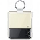 Samsung Silicone Cover Funda con Anillo Transparente para Samsung Galaxy Z Flip 3