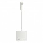 4-OK Adaptador 2 en 1 Lightning para iPhone Blanco
