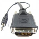 BeMatik Super Cable DVI-D con Jack 3.5mm Macho/Macho 7m Negro