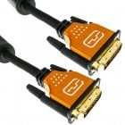 BeMatik Super Cable DVI-D Dual Link Macho/Macho 5m Dorado/Negro
