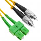 BeMatik Cable de Fibra Óptica FC/PC a SC/APC Monomodo Duplex 9/125 OS2 2m