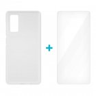 Icoveri Pack Funda Gel TPU Antigolpes Transparente + Cristal Templado 9H para Samsung Galaxy S20FE